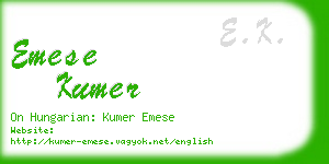 emese kumer business card